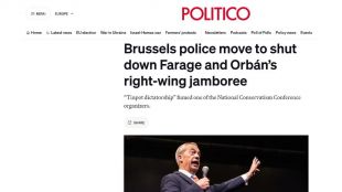 Politico: Брюкселската полиция прекрати дясното джамборе на Фарадж и Орбан